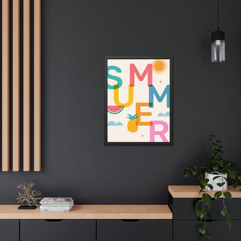 Summer 1 - Colorful Summer Framed Poster - Vibrant Tropical Wall Art