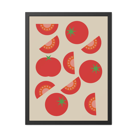 Tomatos off the vine - Framed Poster - Vibrant Wall Art for Kitchen Decor