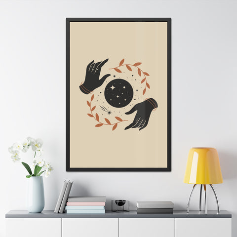 Witchcraft - Celestial Hands Framed Poster – Bohemian Wall Art for Home Decor