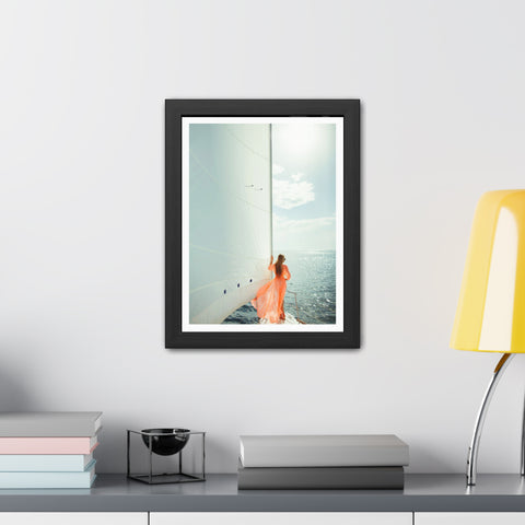 On the boat 1 - Sailing Dream Framed Poster - Nautical Wall Art for Ocean Lovers