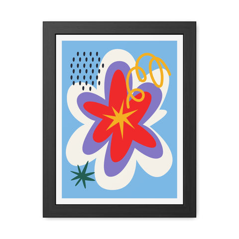 Natural Formation 9 - Vibrant Abstract Flower Framed Poster – Modern Wall Art for Home Decor