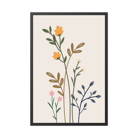 Floral Growth 2 - Botanical Framed Poster - Elegant Floral Wall Art for Home Decor