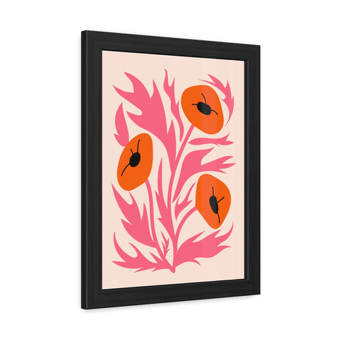 Marinda 3 - Vibrant Floral Framed Poster - Modern Art Print for Home Decor