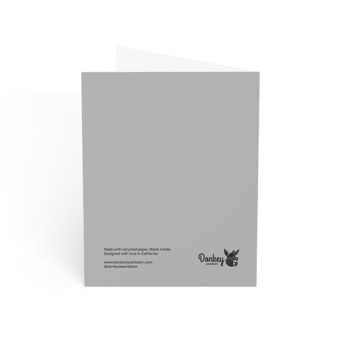 “Live, Laugh, Toaster Bath” Skeleton Bathtub Greeting Card — Humorous Greeting Card - Illustrated, Funny, Snarky, Modern