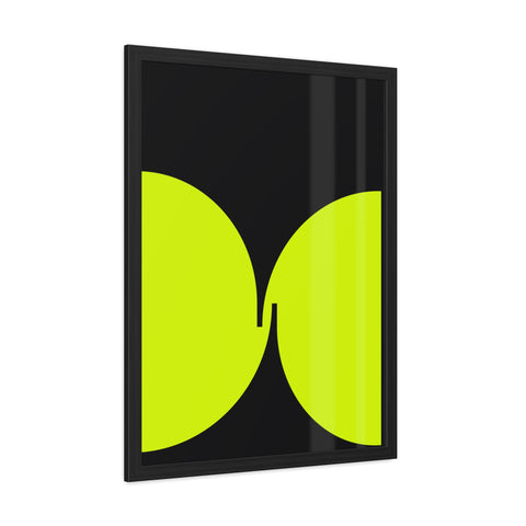 Modernica 4 - Modern Minimalist Framed Poster - Bold Green Abstract Art