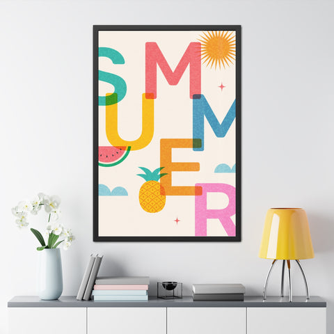 Summer 1 - Colorful Summer Framed Poster - Vibrant Tropical Wall Art