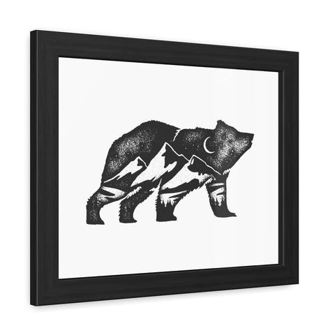 Mountain Bear - Framed Poster – Nature-Inspired Wall Art for Outdoor Enthusiasts