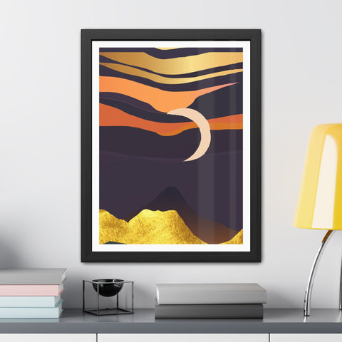 South 4 - Serene Sunset Framed Poster – Modern Wall Art for Home Decor
