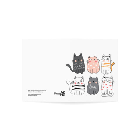 Cute Cat Blank Title (write your own) Greeting Cards — Friendship Greeting Cards - Illustrated, Funny, Snarky, Modern