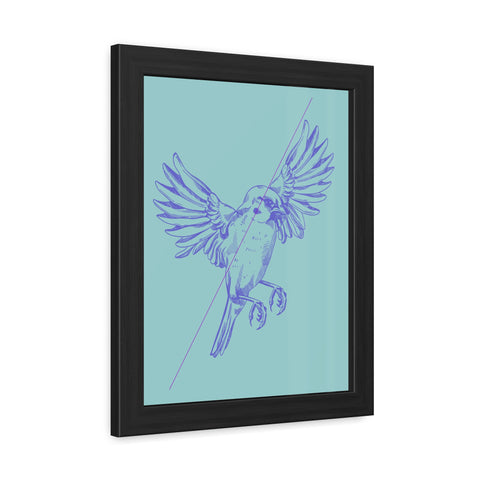 Wings 4 - Blue Bird Framed Poster - Elegant Wall Art for Home Decor