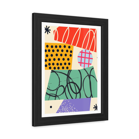 Kurian 10 - Abstract Geometric Framed Posters for Modern Decor | Vibrant Wall Art
