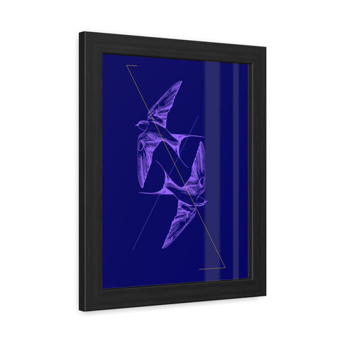 Wings 2 - Elegant Framed Bird Poster Art - Modern Decor for Nature Lovers