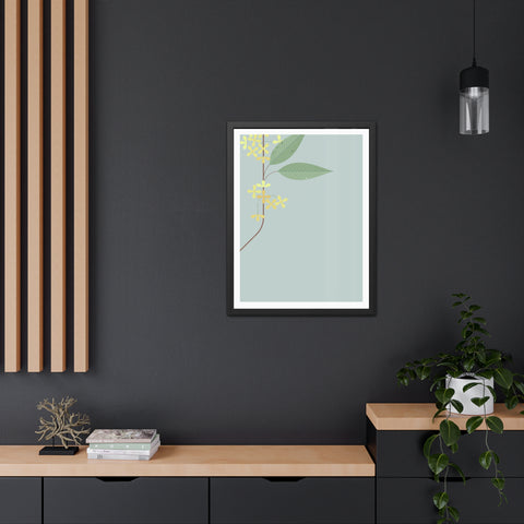 Botanical Gradual 1 - Framed Poster - Elegant Floral Art for Home Décor