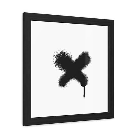 Graffiti 2 - Minimalist Black X Framed Poster – Modern Wall Art for Home Décor