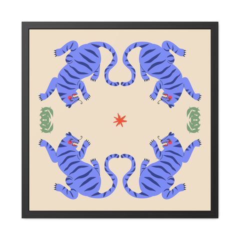Circus Act 2 - Colorful Tiger Framed Poster – Vibrant Wall Art for Animal Lovers