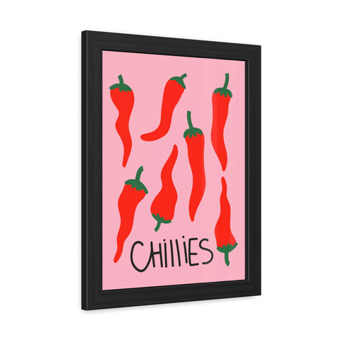 Spicy Chillies Framed Poster - Vibrant Kitchen Wall Art