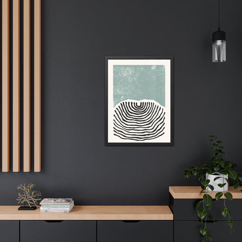 Ink Block 3 - Minimalist Framed Poster Art - Modern Abstract Line Design Decor