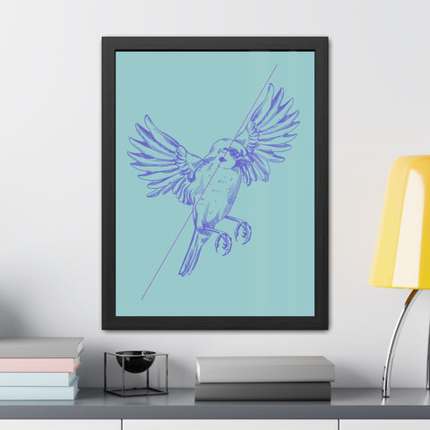 Wings 4 - Blue Bird Framed Poster - Elegant Wall Art for Home Decor