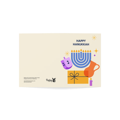 Hanukkah Greeting Cards – Hanukkah / Holiday Greeting Card - Illustrated, Modern