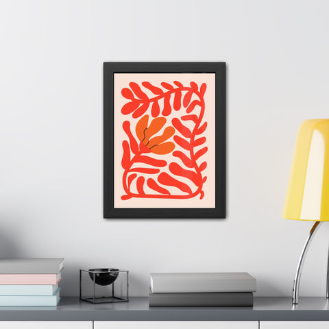 Marinda 9 - Vibrant Floral Framed Poster | Modern Home Decor | Abstract Art for Living Room