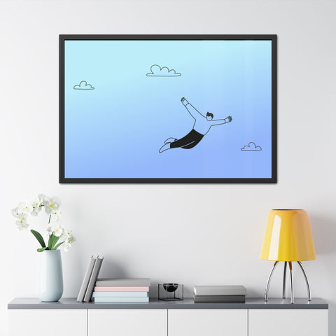 Falling for you - Dreamy Freedom Framed Poster - Inspirational Art for Home Decor