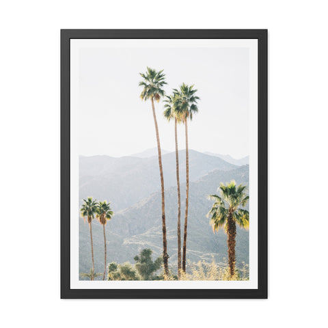 Palm Springs - Palm Trees Framed Poster - Tropical Wall Art for Home Decor