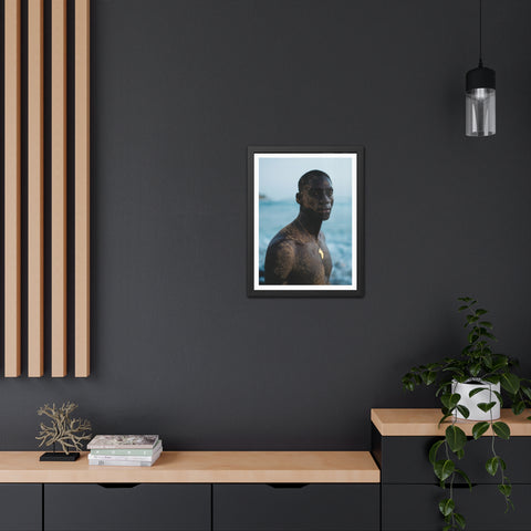 Male Portrait 4 - Framed Poster: Inspiring African Portrait Wall Art