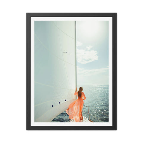 On the boat 1 - Sailing Dream Framed Poster - Nautical Wall Art for Ocean Lovers