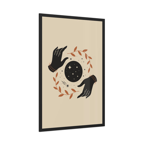 Witchcraft - Celestial Hands Framed Poster – Bohemian Wall Art for Home Decor