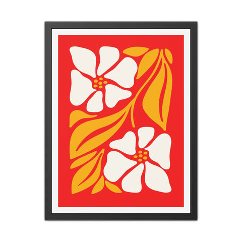 Natural Formation 12 - Vibrant Floral Framed Poster - Retro Home Decor