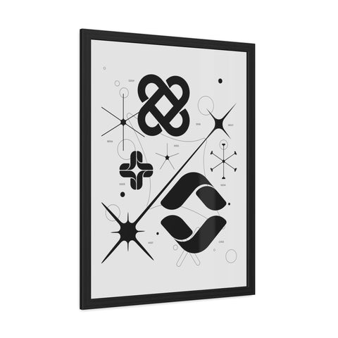 Gridlock 2 - Modern Abstract Framed Posters - Minimalist Wall Art for Home Decor