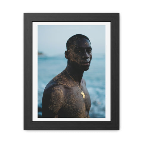 Male Portrait 4 - Framed Poster: Inspiring African Portrait Wall Art