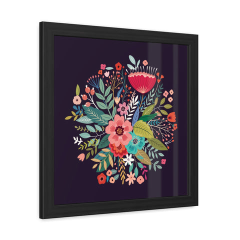 Floral Bouquet - Vibrant Floral Framed Poster - Home Décor for Nature Lovers