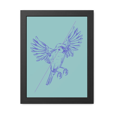 Wings 4 - Blue Bird Framed Poster - Elegant Wall Art for Home Decor
