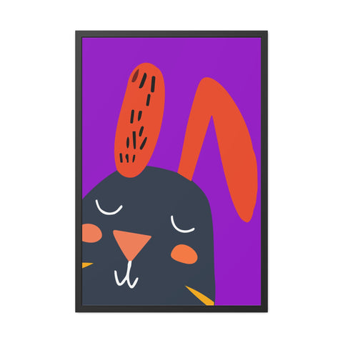 Childrana 4 - Whimsical Bunny Framed Poster - Playful Home Decor for Kids' Rooms