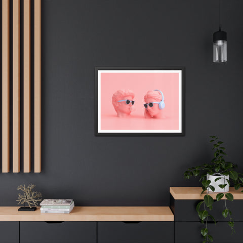 Popped - Trendy Framed Posters - Retro Vibes with Stylish Heads & Headphones