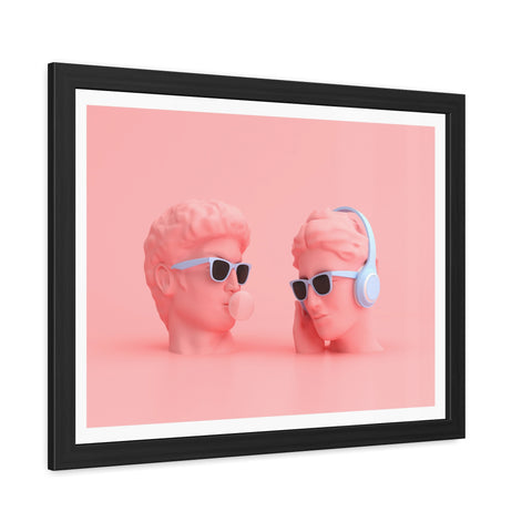 Popped - Trendy Framed Posters - Retro Vibes with Stylish Heads & Headphones
