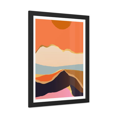South 2 - Abstract Mountain Framed Poster - Modern Wall Art for Home Decor