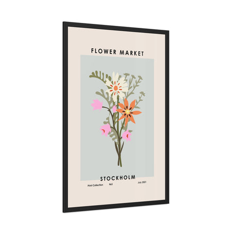 Flower Market - Stockholm - Botanical Framed Poster - Flower Market Stockholm Art Print
