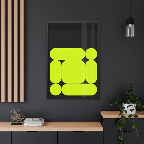 Modernica 3 - Modern Abstract Framed Poster - Vibrant Geometric Wall Art