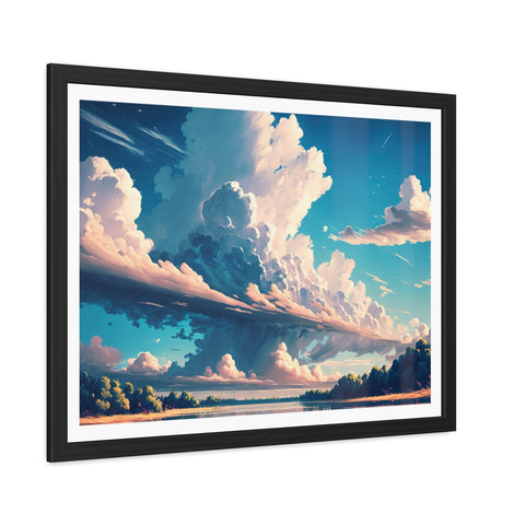 Cloudscape - Serene Landscape Framed Poster - Ideal for Home Decor & Gifting