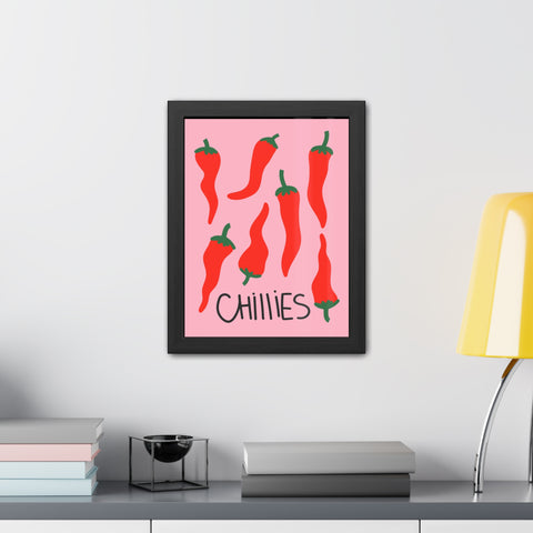 Spicy Chillies Framed Poster - Vibrant Kitchen Wall Art
