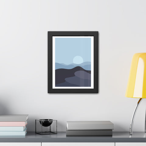 Desert Sun 4 - Serene Landscape Framed Poster – Aesthetic Wall Art for Modern Homes