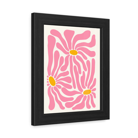 Natural Formation 7 - Botanical Framed Poster - Vibrant Pink Floral Art for Home Decor