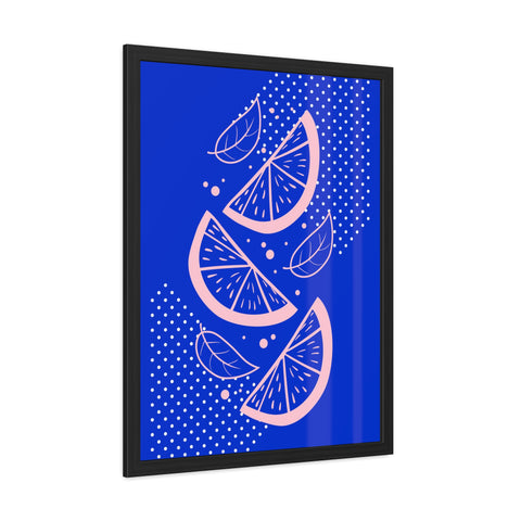 When life gives you lemons 2 - Citrus Slice Framed Poster - Fresh Fruit Wall Art for Kitchen Decor