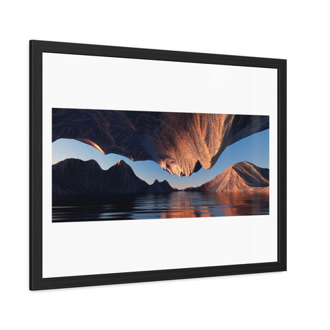 Rock Formation 3 - Stunning Landscape Framed Poster | Abstract Mountain Reflection Wall Art