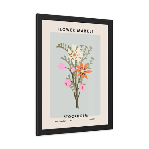 Flower Market - Stockholm - Botanical Framed Poster - Flower Market Stockholm Art Print