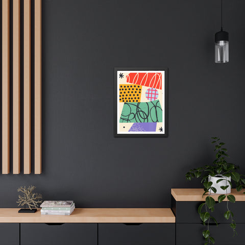 Kurian 10 - Abstract Geometric Framed Posters for Modern Decor | Vibrant Wall Art