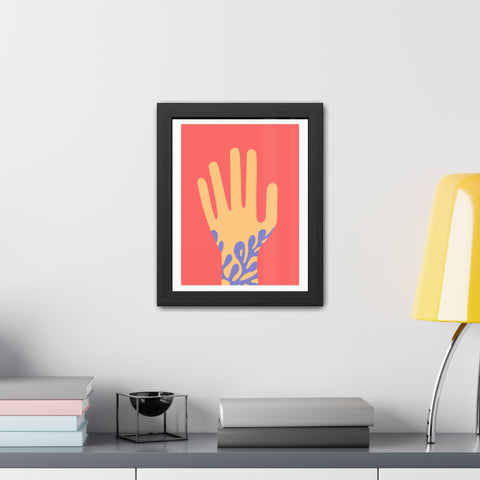 Stratica 2 - Vibrant Hand Art Framed Poster - Modern Decor for Home & Office