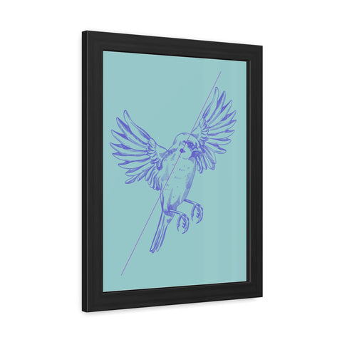 Wings 4 - Blue Bird Framed Poster - Elegant Wall Art for Home Decor